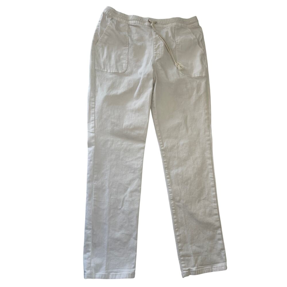 KUT from the Kloth Rachael Ankle Straight Leg High Rise White‎ Jeans Women's 12